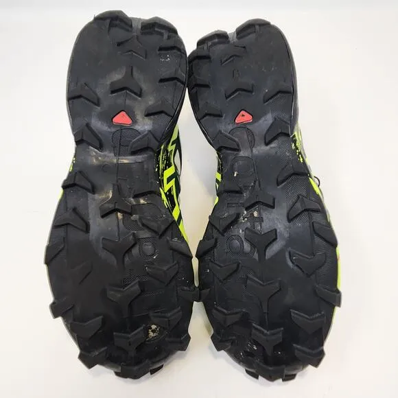 Salomon Mens Speedcross 6 GTX Trail Running Shoes Size 6 Black Green White