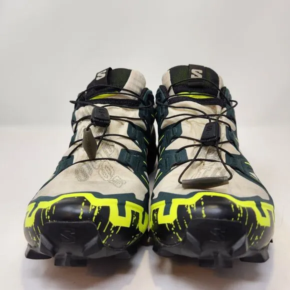 Salomon Mens Speedcross 6 GTX Trail Running Shoes Size 6 Black Green White
