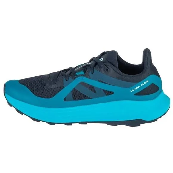 Salomon Men's ULTRA FLOW Trail Running Shoes Men Carbon / Tahitian Tide Sz 11.5
