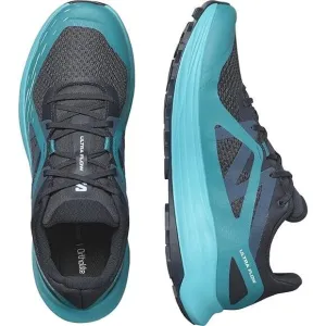Salomon Men's ULTRA FLOW Trail Running Shoes Men Carbon / Tahitian Tide Sz 11.5