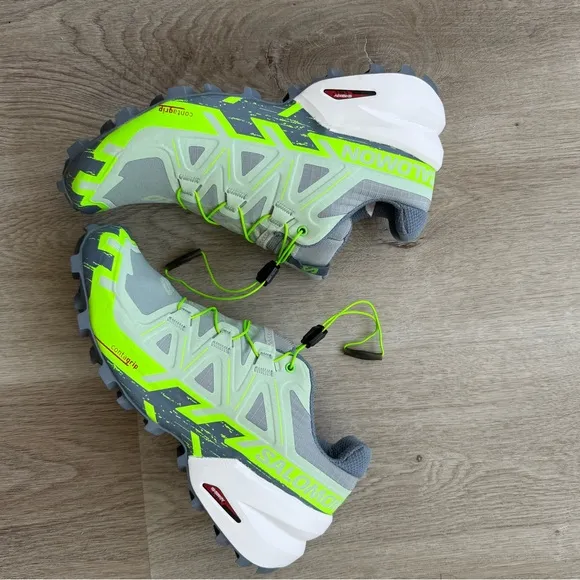 Salomon New With Box SpeedCross 6 Green and Gray Trail Running Shoes Size 8
