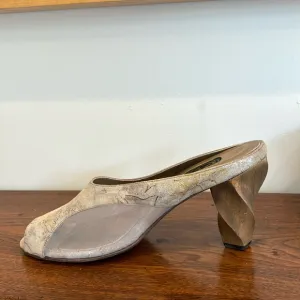 Salpy Nora Heel - Pewter Metallic