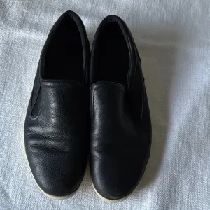 Salvatore ferragamo Black Leather Slip-On Men's Shoes
