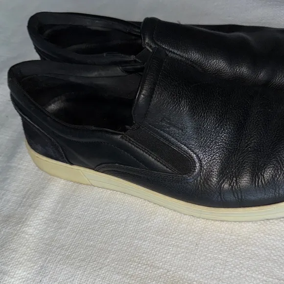 Salvatore ferragamo Black Leather Slip-On Men's Shoes