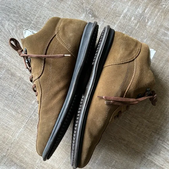 Salvatore Ferragamo Brown Suede Bike toe Ankle Boots Casual Shoes Mens 11 2E EUC