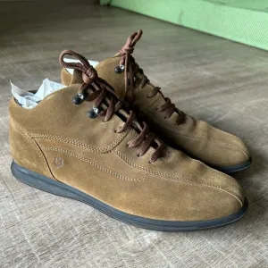 Salvatore Ferragamo Brown Suede Bike toe Ankle Boots Casual Shoes Mens 11 2E EUC