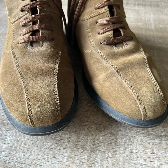 Salvatore Ferragamo Brown Suede Bike toe Ankle Boots Casual Shoes Mens 11 2E EUC