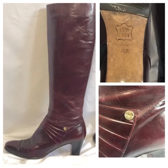 Salvatore Ferragamo leather boots 6.5