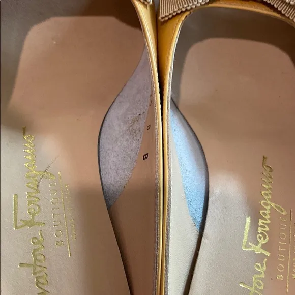Salvatore Ferragamo Women's Yellow Slide Sandals
