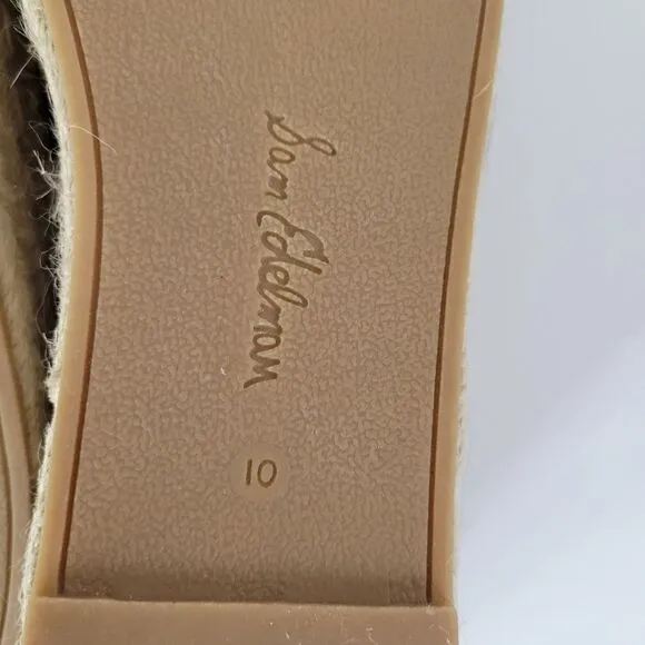 Sam Edelman Cherlene Platform Espradille  Tan Slip-On Shoes‎ Size 10M