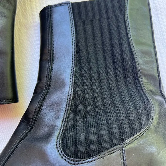 Sam Edelman Dasha Square Toe Chelsea Boots Black Size 9