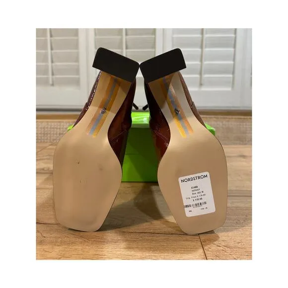 Sam Edelman Irie Square Boots Cinnamon Size 6.5 NIB Sleek Timeless