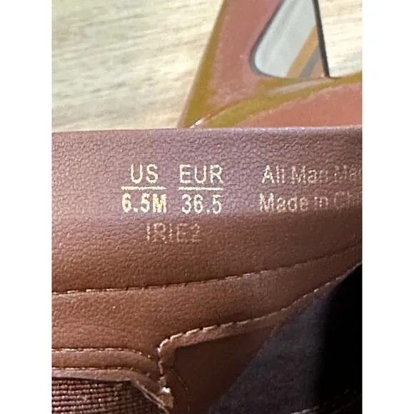Sam Edelman Irie Square Boots Cinnamon Size 6.5 NIB Sleek Timeless