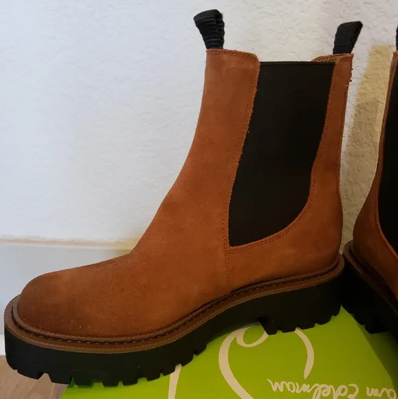 Sam Edelman Laguna bootie in brown leather womens shoes size 5.5