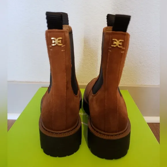 Sam Edelman Laguna bootie in brown leather womens shoes size 5.5