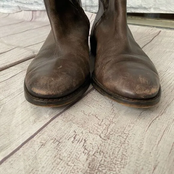 Sam Edelman Patrice women 6 side zip boots brown &amp; tan