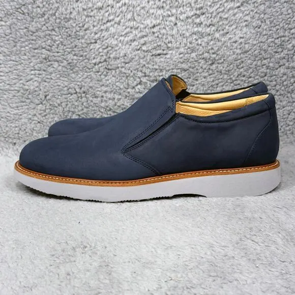 Samuel Hubbard Frequent Traveler Mens Size 7 Slip On Loafer Shoes Blue Nubuck