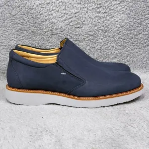 Samuel Hubbard Frequent Traveler Mens Size 7 Slip On Loafer Shoes Blue Nubuck