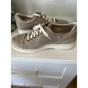 SAMUEL HUBBARD Leather Shoes Men's 11M Fast Walking Shoes Tan Beige Leather