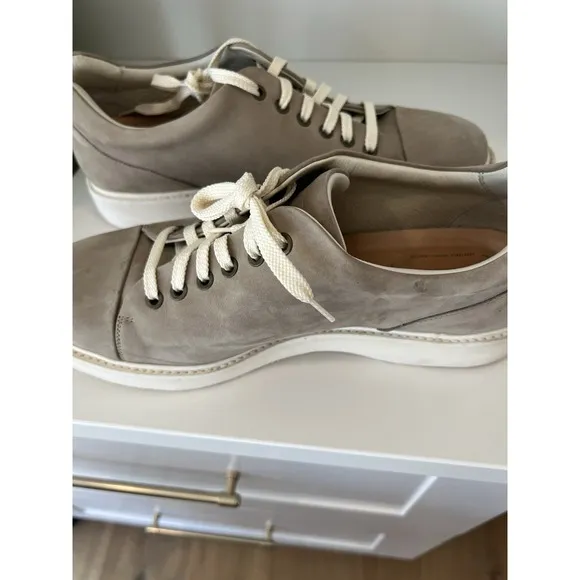 SAMUEL HUBBARD Leather Shoes Men's 11M Fast Walking Shoes Tan Beige Leather