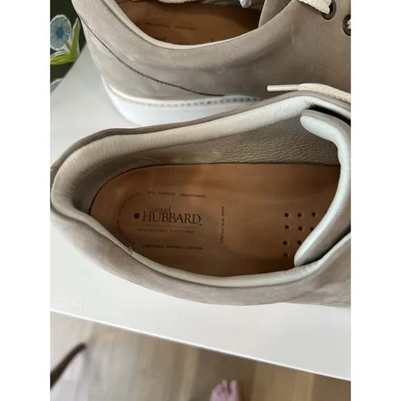SAMUEL HUBBARD Leather Shoes Men's 11M Fast Walking Shoes Tan Beige Leather