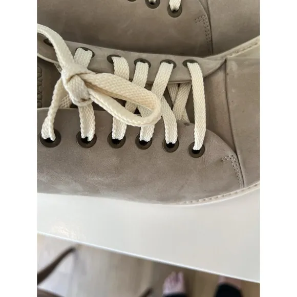 SAMUEL HUBBARD Leather Shoes Men's 11M Fast Walking Shoes Tan Beige Leather