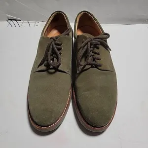 Samuel Hubbard Olive Green Nubuck Free Leather Walking Shoes Vibram Sole size 9