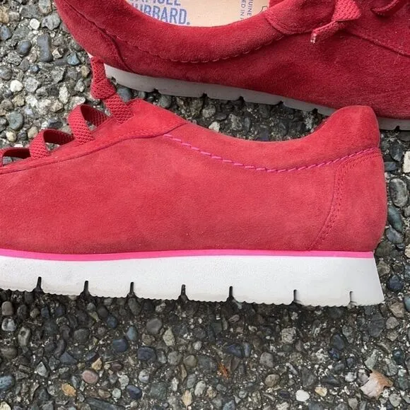 Samuel Hubbard red men’s suede slipon tennis shoes