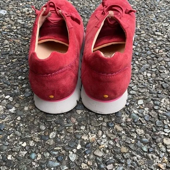Samuel Hubbard red men’s suede slipon tennis shoes