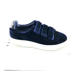 Sandro Paris blue velvet platform sneaker 39