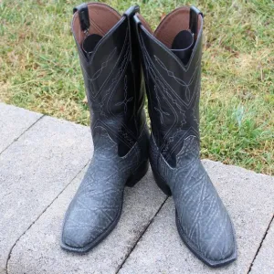 Santana's Boots Safari Grey men's cowboy boots, size 9.5D.