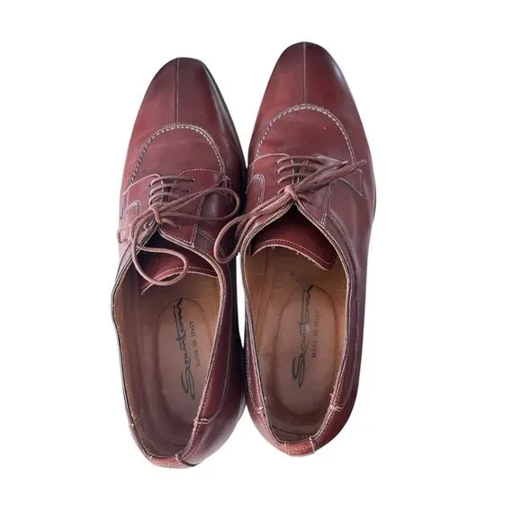 Santoni Men’s Leather Shoes Sz 11D GORDON Italian Business Banker