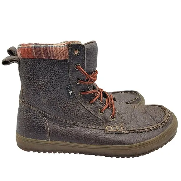 Sanuk Stratton Deluxe Leather Brown Lace Up Boots Mens 8 - 1014131