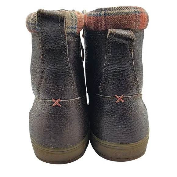 Sanuk Stratton Deluxe Leather Brown Lace Up Boots Mens 8 - 1014131