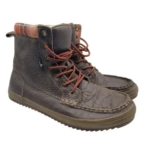 Sanuk Stratton Deluxe Leather Brown Lace Up Boots Mens 8 - 1014131