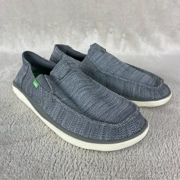 SANUK Vagabond Tripper Mesh Mens Slip On Loafer Sneaker Size 11 Gray White Shoes