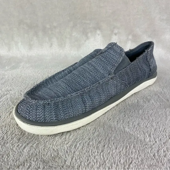 SANUK Vagabond Tripper Mesh Mens Slip On Loafer Sneaker Size 11 Gray White Shoes