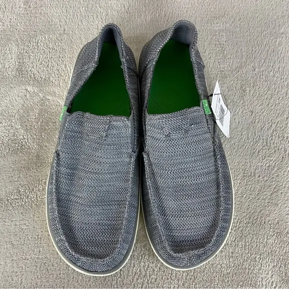 SANUK Vagabond Tripper Mesh Mens Slip On Loafer Sneaker Size 11 Gray White Shoes