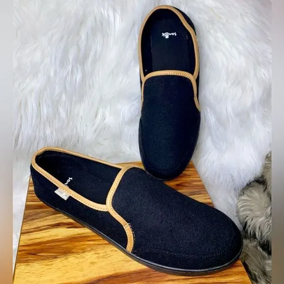 Sanuk Women's Pair O Dice Wool Slip On Sneaker Black Shoes 1097553 Size 10/41EU