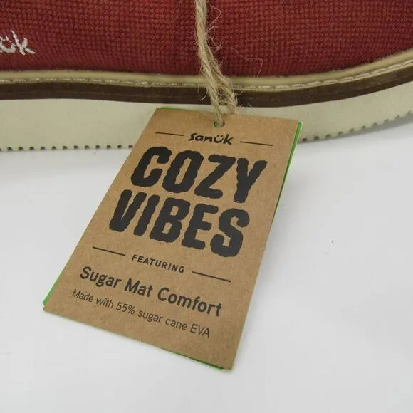 SANUK WOMEN'S SHOES COZY VIBE SLIPPERS SZ 9