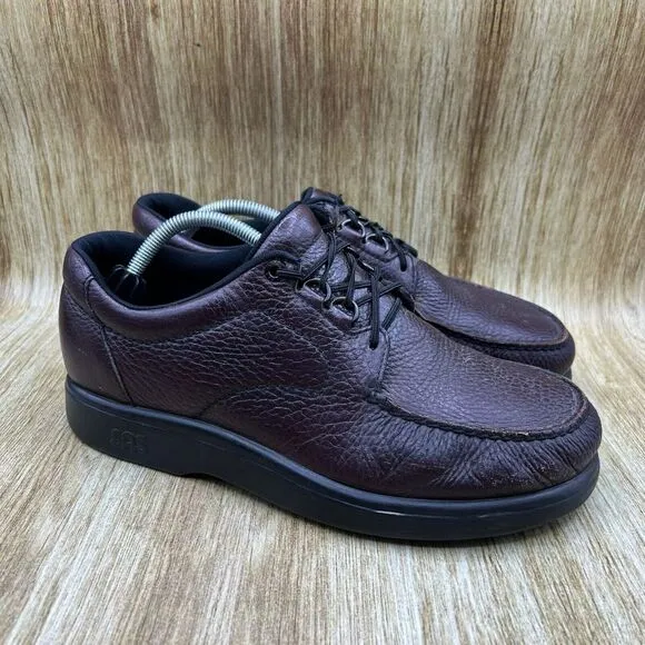 SAS Bout Time Men's‎ Size 10 W Burgundy Red Walking Shoes Sneakers Casual