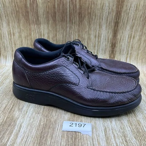 SAS Bout Time Men's‎ Size 10 W Burgundy Red Walking Shoes Sneakers Casual