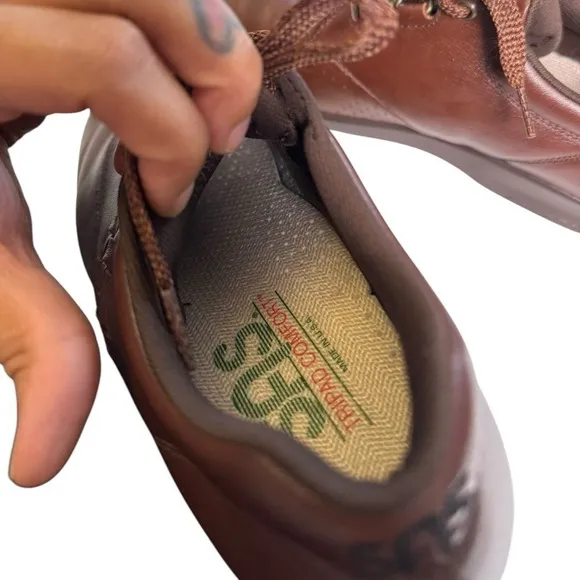 SAS Free Time Teak Brown Leather Walking Shoes Oxfords Women's Size 6.5N