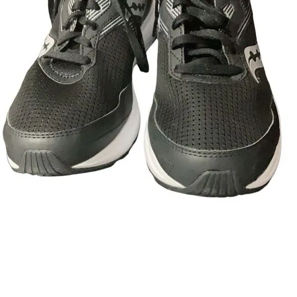 Saucony Mens Mesh Sneakers Black White  Cohesion 16 Versarun Size 10  S20781 NEW