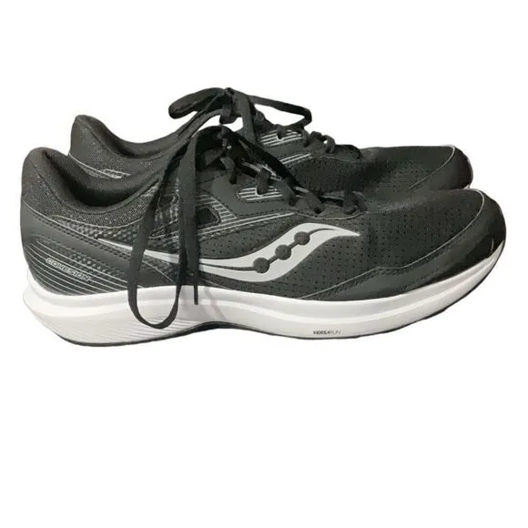 Saucony Mens Mesh Sneakers Black White  Cohesion 16 Versarun Size 10  S20781 NEW
