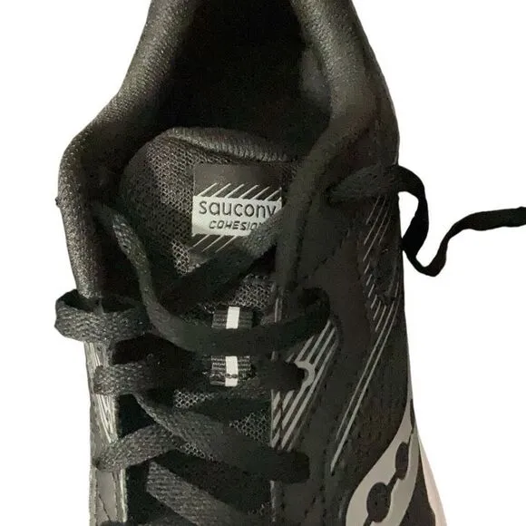 Saucony Mens Mesh Sneakers Black White  Cohesion 16 Versarun Size 10  S20781 NEW