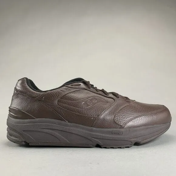 Saucony Progrid Stabil Le 4 Brown Leather Walking Shoes Men’s Size 13