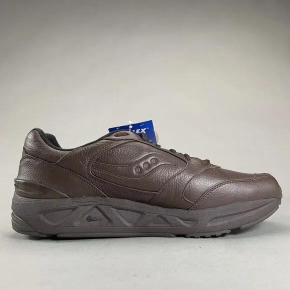 Saucony Progrid Stabil Le 4 Brown Leather Walking Shoes Men’s Size 13