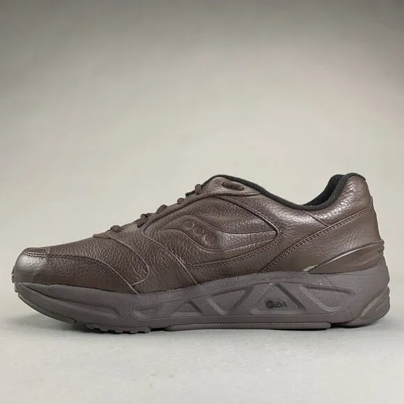 Saucony Progrid Stabil Le 4 Brown Leather Walking Shoes Men’s Size 13