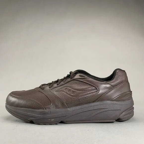 Saucony Progrid Stabil Le 4 Brown Leather Walking Shoes Men’s Size 13